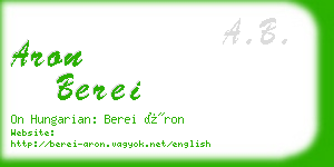 aron berei business card